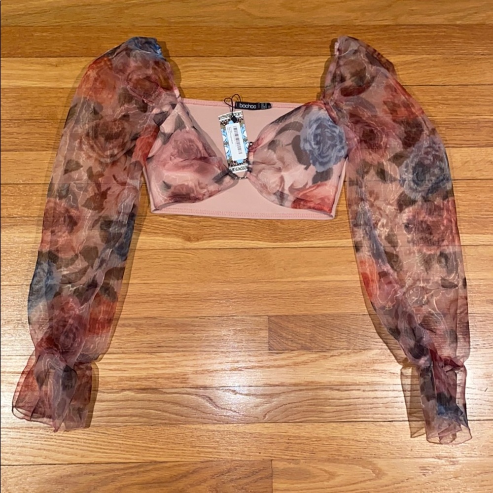 NWT floral crop top